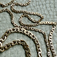 Vintage 18k gold Virola Link Necklace - Graduated width - 17.4 inch length