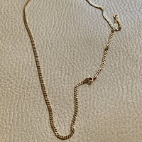 Vintage 18k gold pressed curb link necklace - 17.7 inch length