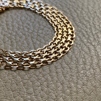 1968 Triple row star link bracelet in 18k gold - 7.25 inch length