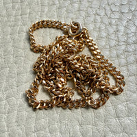 Faceted Curb Chain Necklace in 14k Gold - 18.2 inch length