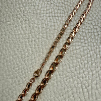 1960 Swedish Vintage Tulip Link Necklace in Rosy 18k gold - 16.3 inch length