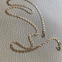 Vintage 18k gold pressed curb link necklace - 18.5 inch length