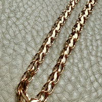 1960 Swedish Vintage Tulip Link Necklace in Rosy 18k gold - 16.3 inch length