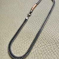 Vintage Sterling Silver Herringbone Chain Necklace ALTON & Pernilla Wiberg – 17 Inch length