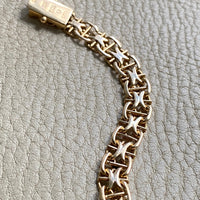 1961 X-link variation 18k gold bracelet - Vintage Swedish - 7 inch length