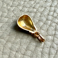 18k gold vintage charm or pendant - Blue Enamel Ladybug
