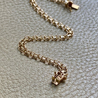 1970 Vintage 18k gold slim x-link bracelet - 7.5 inch length