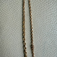 RARE Midcentury Era 14k gold Graduated Biker Link Necklace Signed Edvin Einar & C Larsen - 17.8 inch length