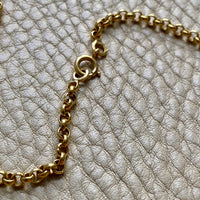 Excellent! Vintage Austrian Pea Link Chain Necklace in 18k Gold - 36 inch length