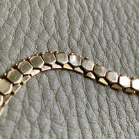 Sensational Vintage Hexagon Link gold necklace made in solid 18k gold - 17.6 inch length