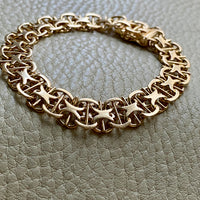 1963 Star link variation 18k gold bracelet - Vintage Swedish - 7.5 inch length