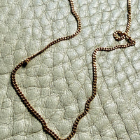 Vintage Italian UnoAErre 18k gold 1mm curb link necklace - 16.8 inch length