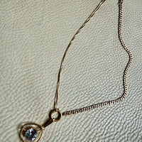 Antique 18k Gold Curb Link Watch Chain Necklace Extender with Large Bolt Clasp - 11 inch length