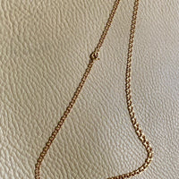 17.7 inch length - Vintage Swedish Double-link necklace - Solid 18k gold