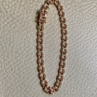 Vintage 1963 Double link solid 18k gold bracelet - 7.7 inch length