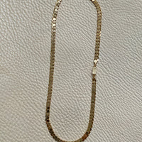 Sensational Vintage Hexagon Link gold necklace made in solid 18k gold - 17.6 inch length