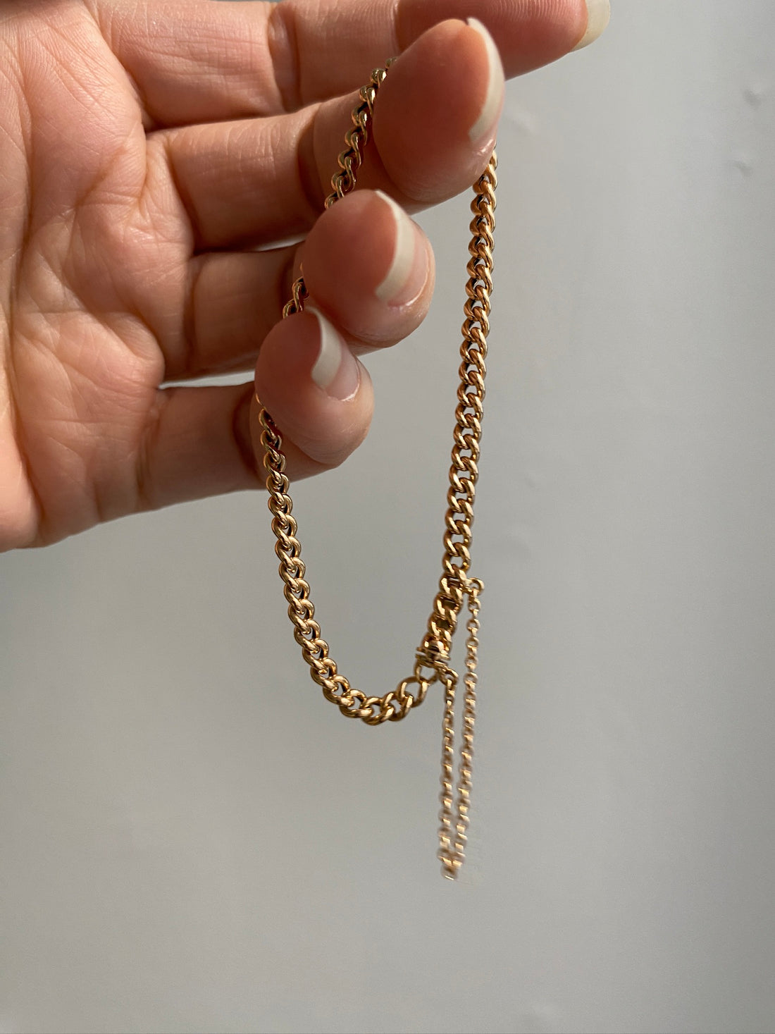 1917 Curb link bracelet in 18k yellow gold - 6.7 inch length