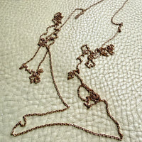 Dated 1899 - 18k gold Antique Longuard chain - 30.5 inch doubled necklace length