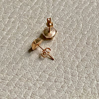 Vintage 18k solid gold starburst stud earrings