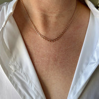 Swedish Vintage 18k Gold Necklace - Graduated Double Link Chain Necklace - 16.8 inch length