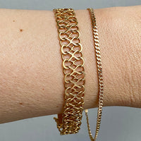 Unique! Figure 8 link bracelet in 18k gold - Swedish vintage 1977 - 7.9 inch length