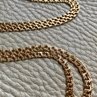 20.5 Inch longer length! Vintage Swedish Double-link necklace - Solid 18k gold