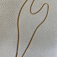 Vintage Italian Classic 18k gold curb link necklace, era 1944-1967 - 20 inch length