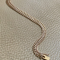 1956 Swedish vintage Herringbone bracelet in 18k gold - 7.8 inch length