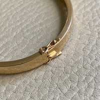 Midcentury era Scandinavian vintage 18k Gold hinged bangle