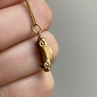 18k Gold Vintage Midcentury era Charm or Pendant - Articulated car