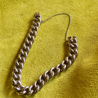 Antique Silver Bernhard Hertz Hollow Puffy Curb Link Bracelet - 6.9 inch interior circumference