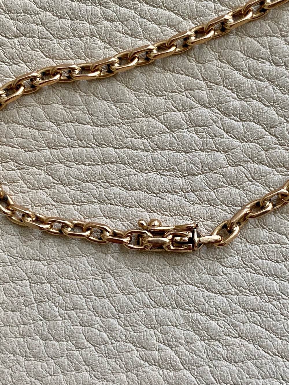 18k gold anchor link bracelet Danish antique early 1900s era
