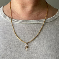 18k gold horn instrument pendant or charm