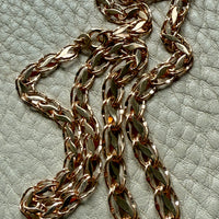 1960 Swedish Vintage Tulip Link Necklace in Rosy 18k gold - 16.3 inch length