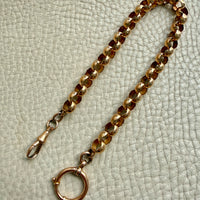 1903 Swedish Antique 18k Gold Chubby Rolo Chain Necklace with Bolt Clasp – 11.25 inches