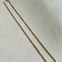 1923-1965 Swedish 18k gold pressed curb link necklace, graduated width - 17.3 inch length
