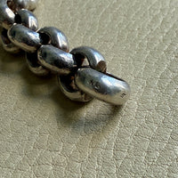 MEGA ROLO!! Heavy 228 gram Silver Rolo Link Necklace with Large Bolt Clasp - 17.5 inch length