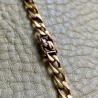 DELICIOUS! Heavy square curb link necklace in solid 18k gold - 21 inch length