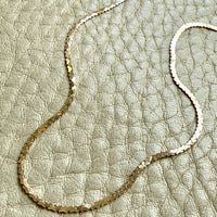 Vintage Italian 14k Yellow Gold Mirrored Heart Link Chain Necklace – 15.75 inch length