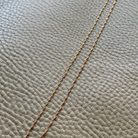 18k gold Singapore twist link necklace - 16.25 inch length