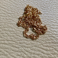 17.7 inch length - Vintage Swedish Double-link necklace - Solid 18k gold