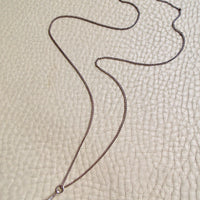Vintage Silver Droplet Pendant & Chain - 21.5 inch length