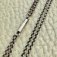 Antique Double Rolo Link Necklace with Barrel Clasp - 18.8 inch length