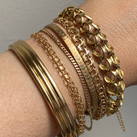 Incredible vintage fancy link 18k solid gold bracelet - size 7 inch