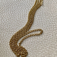 Excellent! Vintage Austrian Pea Link Chain Necklace in 18k Gold - 36 inch length