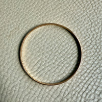 1975 Swedish Vintage 18k Gold Circular Solid Bangle - 7.8 inch interior circumference