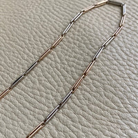 Antique 19 inch 9k gold watch chain necklace with dogclip