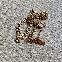 1944 Delicate 18k double-link solid gold bracelet - Göteborg, Sweden - 7.5 inch length
