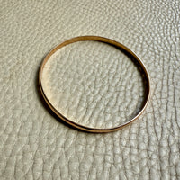 1975 Swedish Vintage 18k Gold Circular Solid Bangle - 7.8 inch interior circumference