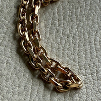 GOLD CHONK! 63g, 5mm width, Vintage Biker Link Necklace - Solid 14k gold- 23.7 inch length